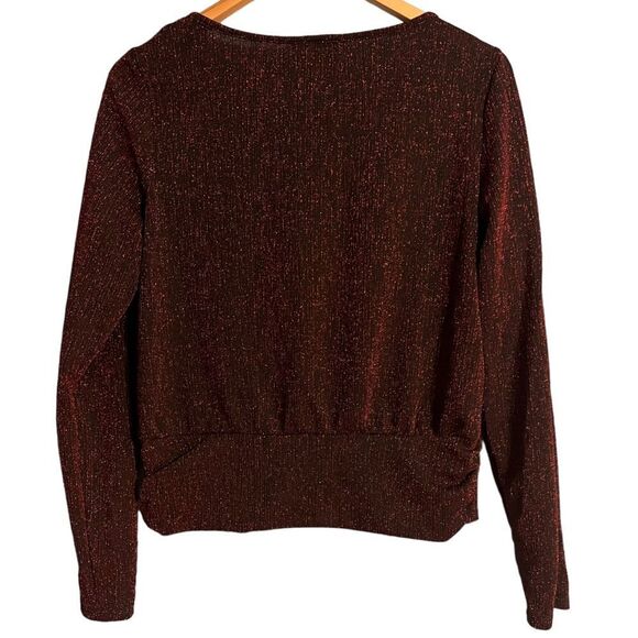 Red Metallic twist blouse Size Large women NEW WITH TAG🏷 - Picture 10 of 13